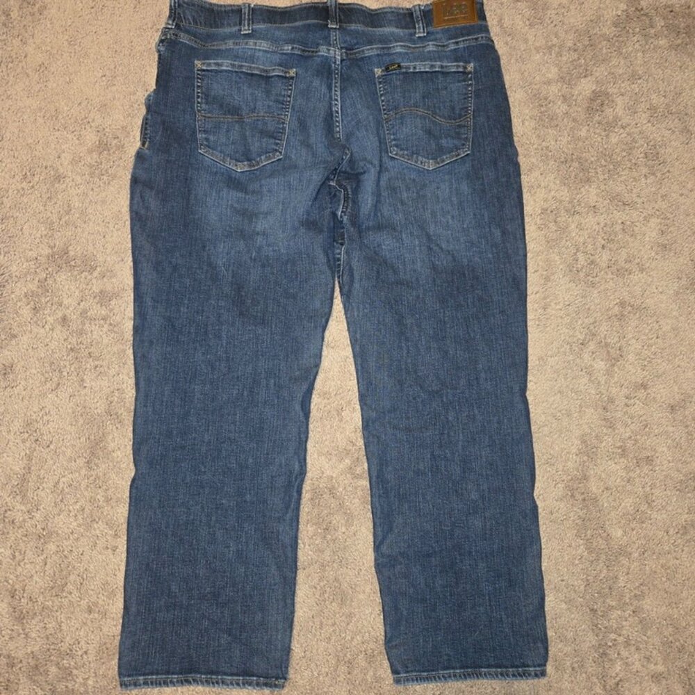 Lee Extreme Motion Jeans Men's 42x30 Denim Blue Regular Fit Straight Leg - Picture 5 of 9
